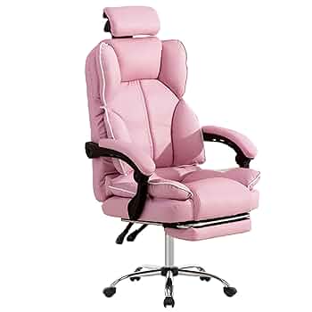 ピンク系ファブリックオットマン Amazon.com: Yaheetech Mid-Back Office Chair with Arms Swivel